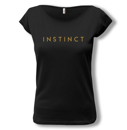 Dámske tričko čierne s nápisom Instinct