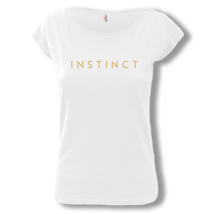 Dámske tričko biele s nápisom Instinct