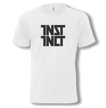 Pánske tričko biele s logom Instinct